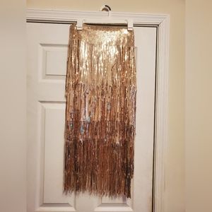 Sequin Fringe Skirt